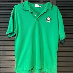 Vintage Shirt Taz Polo Looney Tunes Men’s Large Green Golf Tasmanian Devil